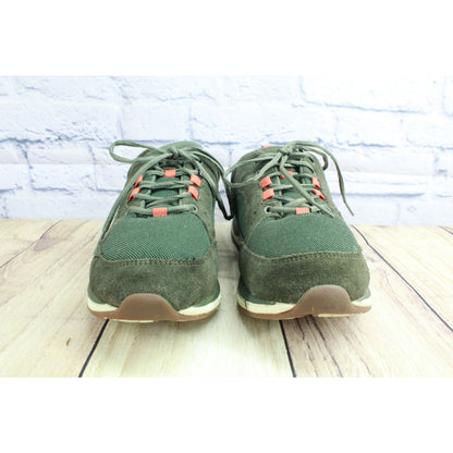 LL Bean Men's Green Suede Comfort Cushioned Fitness Walking Sneaker Shoes Sz 8 M