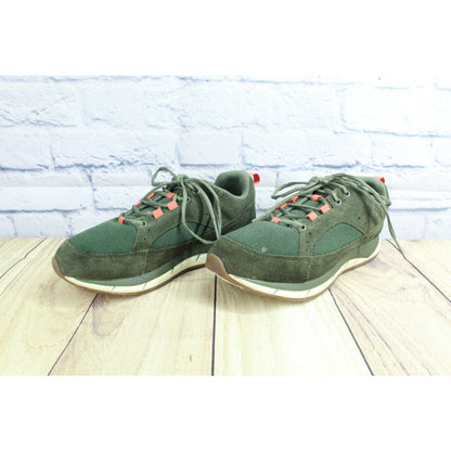 LL Bean Men's Green Suede Comfort Cushioned Fitness Walking Sneaker Shoes Sz 8 M