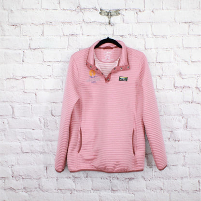 LL Bean Women's Airlight Knit Pullover Sweater Pink Heather Size S Tall