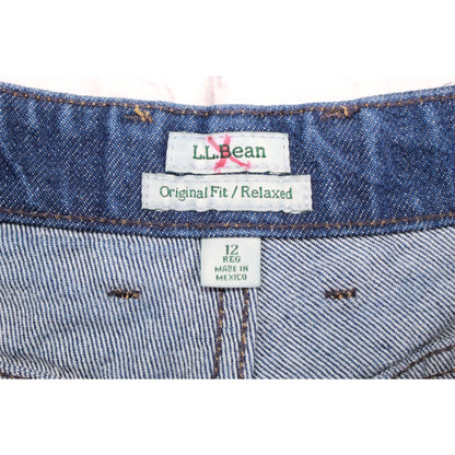 LL Bean Women's Double L Jeans Ultra High Rise Tapered Leg Stonewashed Size 12