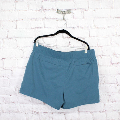 LL Bean Women's Tropicwear Comfort Shorts Storm Blue Size XL