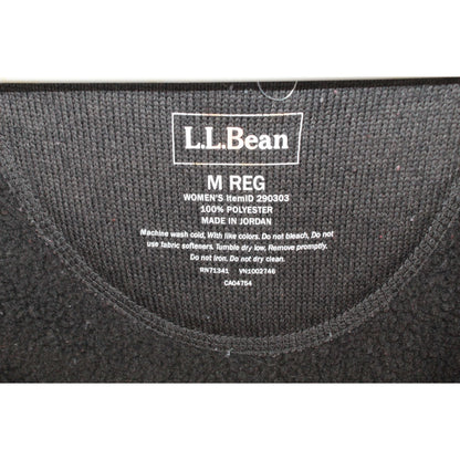 LL Bean Women's Sweater Fleece Coat Classic Black Size M