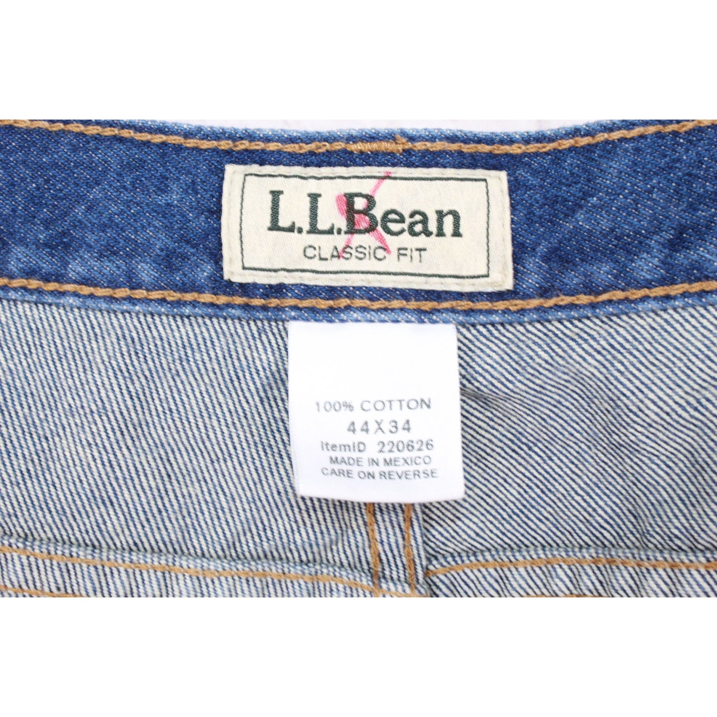 LL Bean Men's Double L Jeans Classic Fit Straight Leg Dark Wash Size 44x34