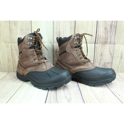 LL Bean Storm Chaser Men's Brown Leather Waterproof Hiking Duck Boots Size 12 M