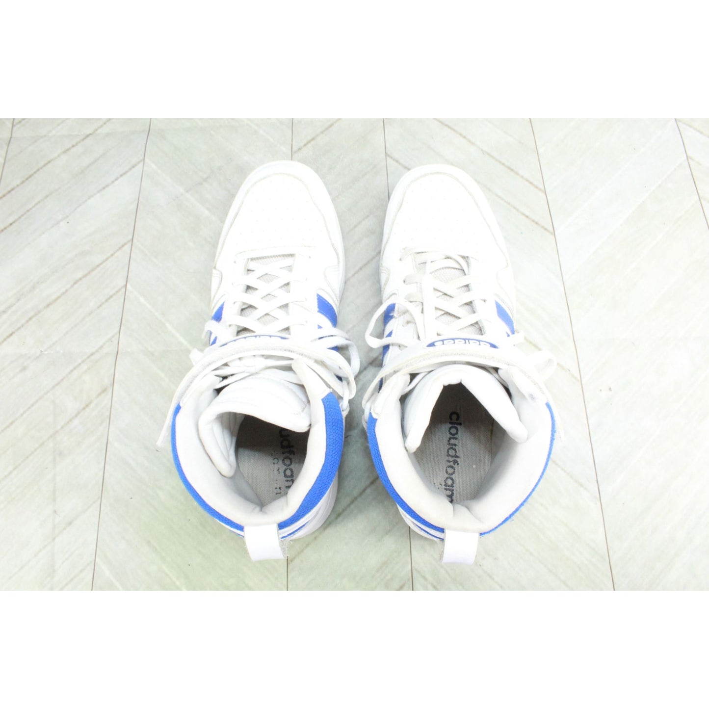 Adidas Men's Postmove White Royal Blue GW5525 Mid Basketball Shoe Size 10.5