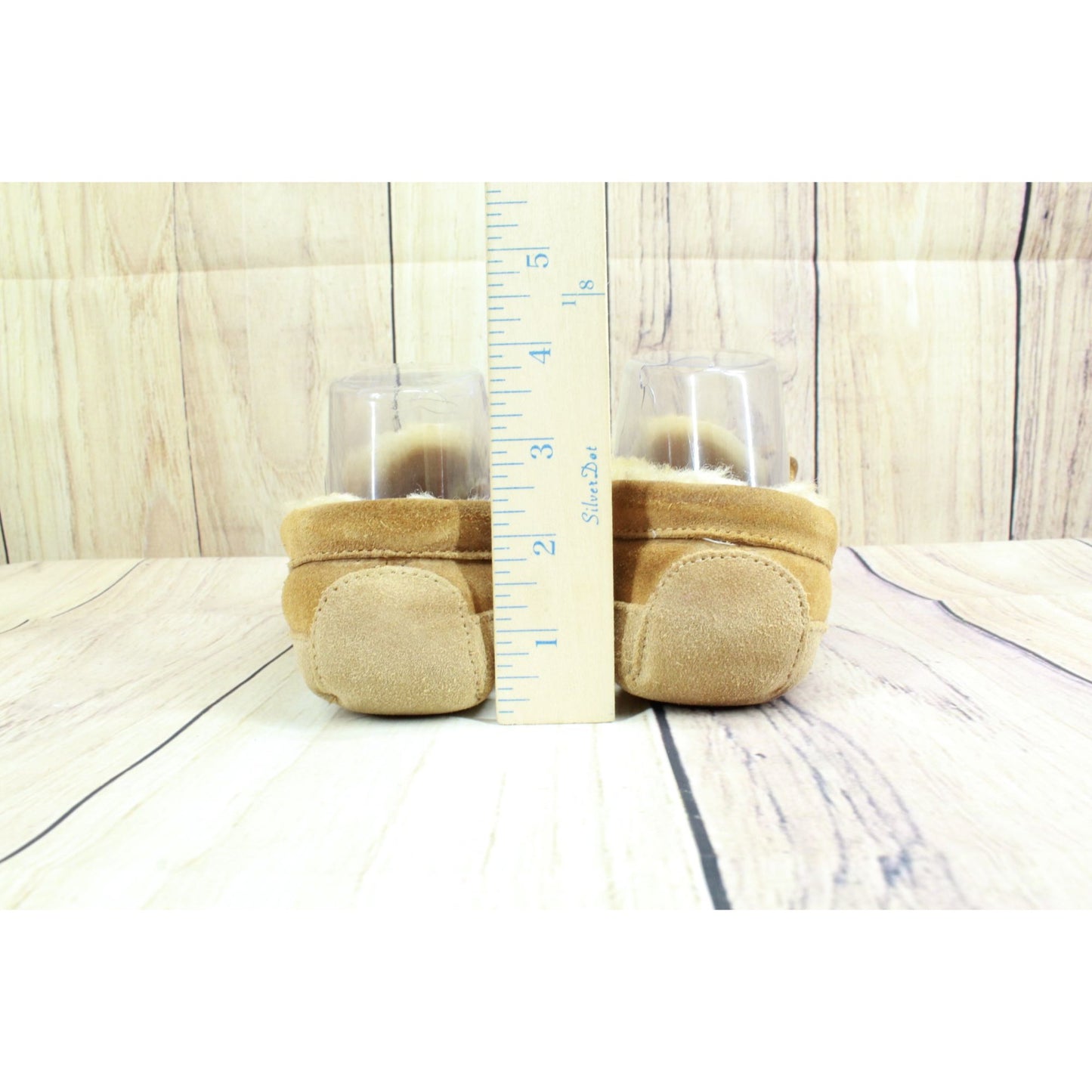 LL Bean Kids' Wicked Good Slippers Shearling Lined Ultrasoft Cozy Suede Brown 5