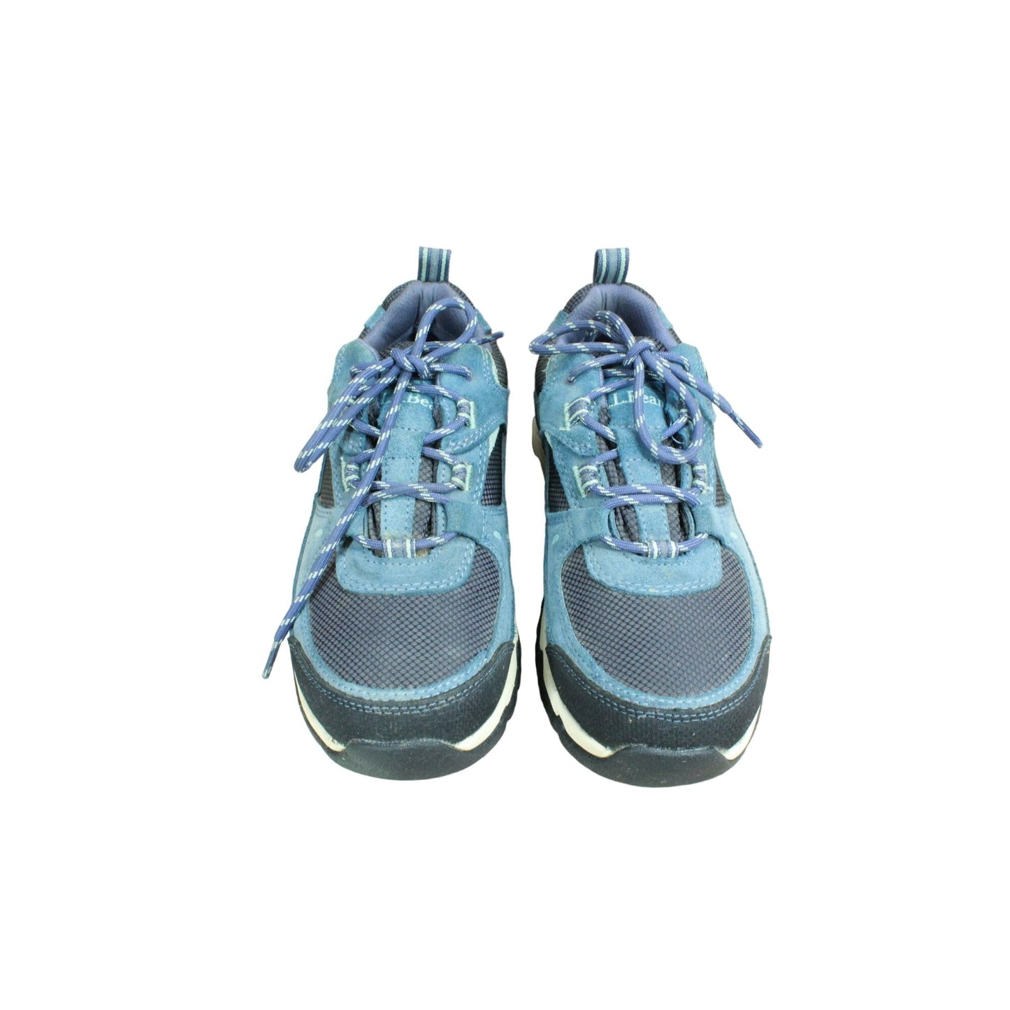 LL Bean Trail Model 4 Women's Blue Suede Waterproof Hiking Shoes Size 7 M