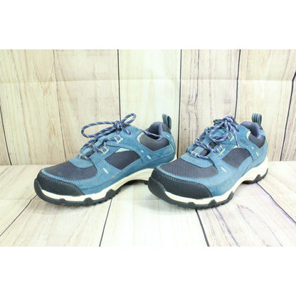 LL Bean Trail Model 4 Women's Blue Suede Waterproof Hiking Shoes Size 7 M