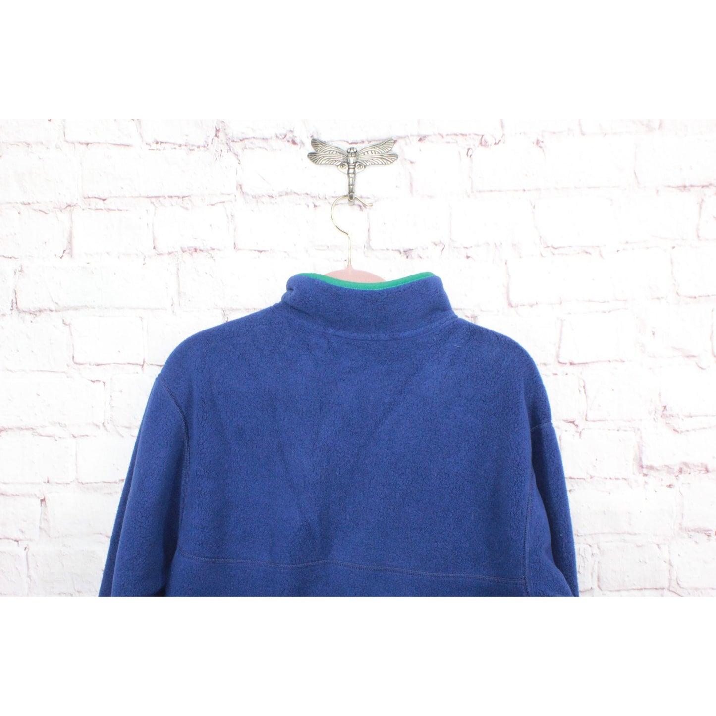 LL Bean Unisex Bean's Classic Fleece Pullover Sweater Blue Mens S Womens M