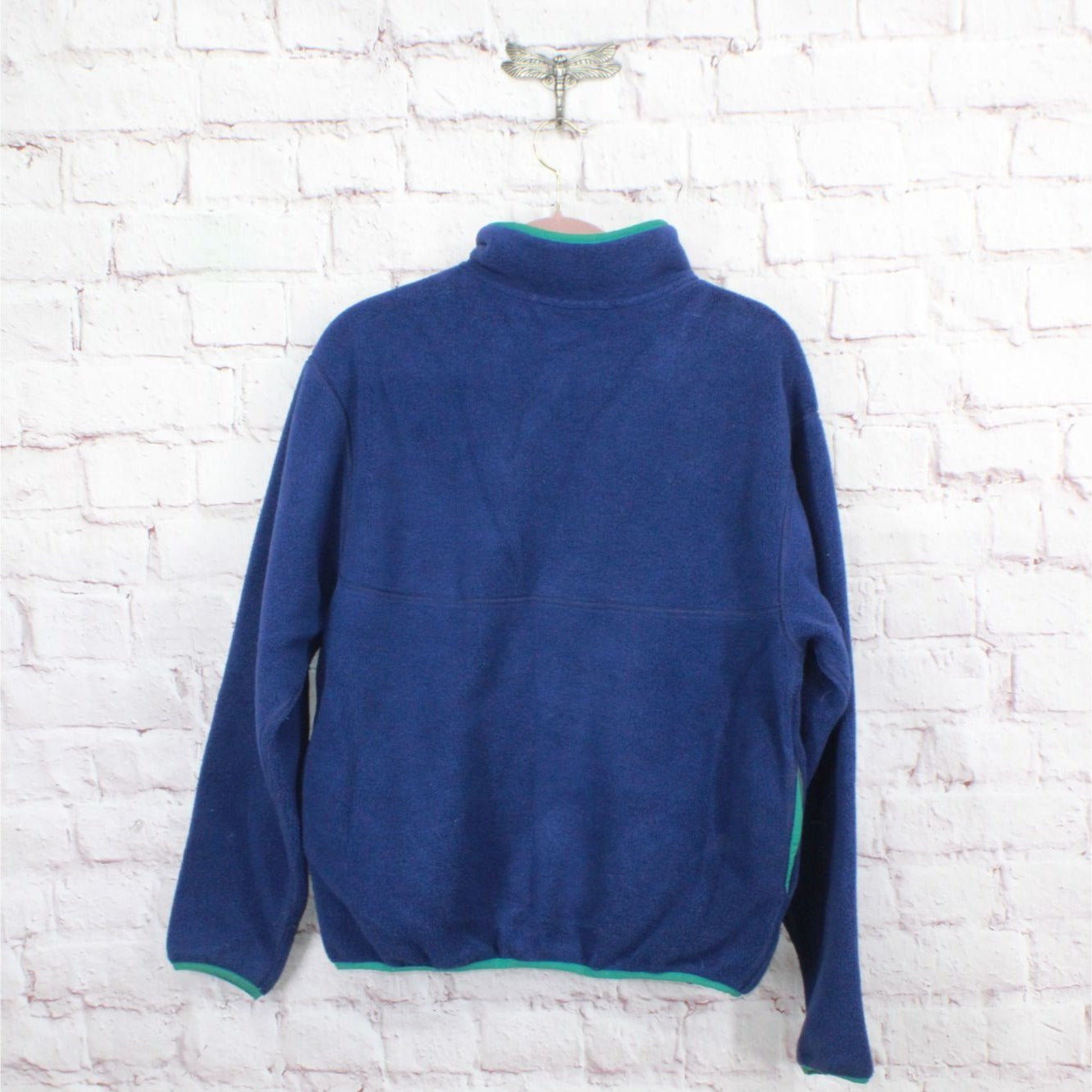 LL Bean Unisex Bean's Classic Fleece Pullover Sweater Blue Mens S Womens M