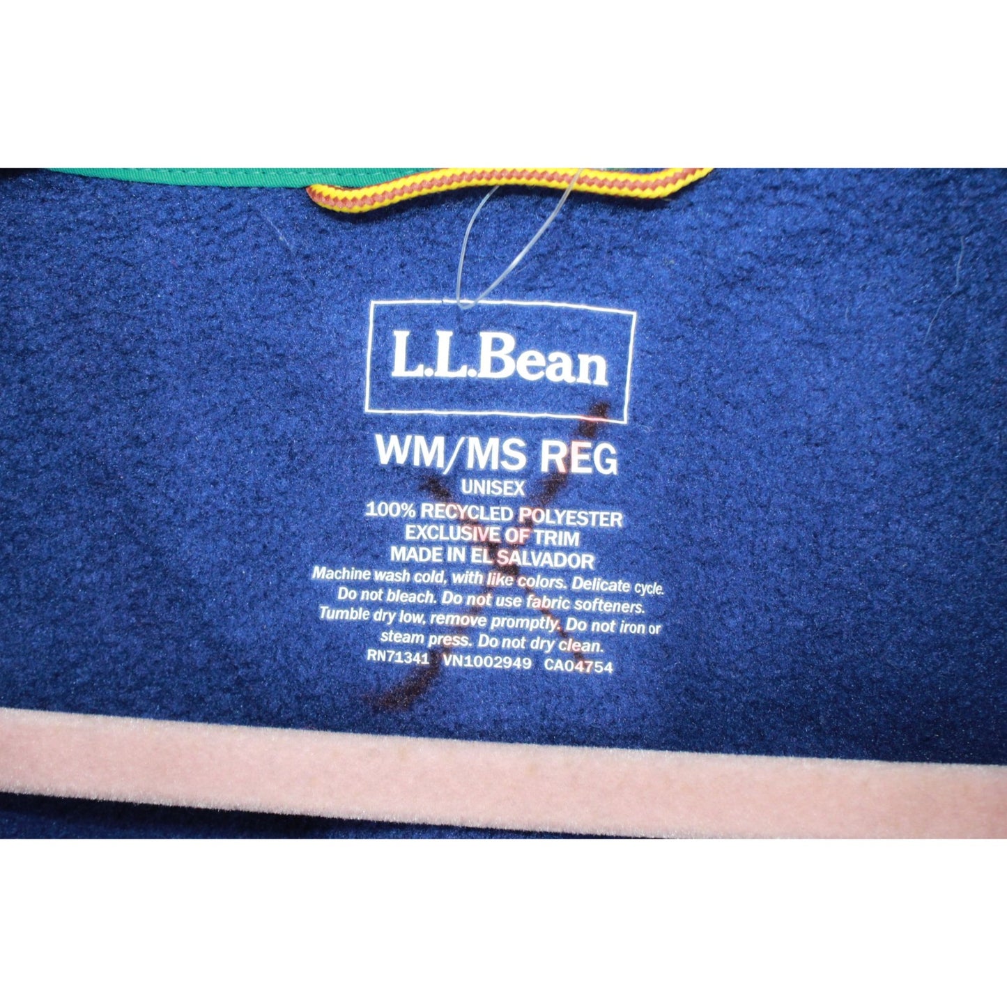 LL Bean Unisex Bean's Classic Fleece Pullover Sweater Blue Mens S Womens M