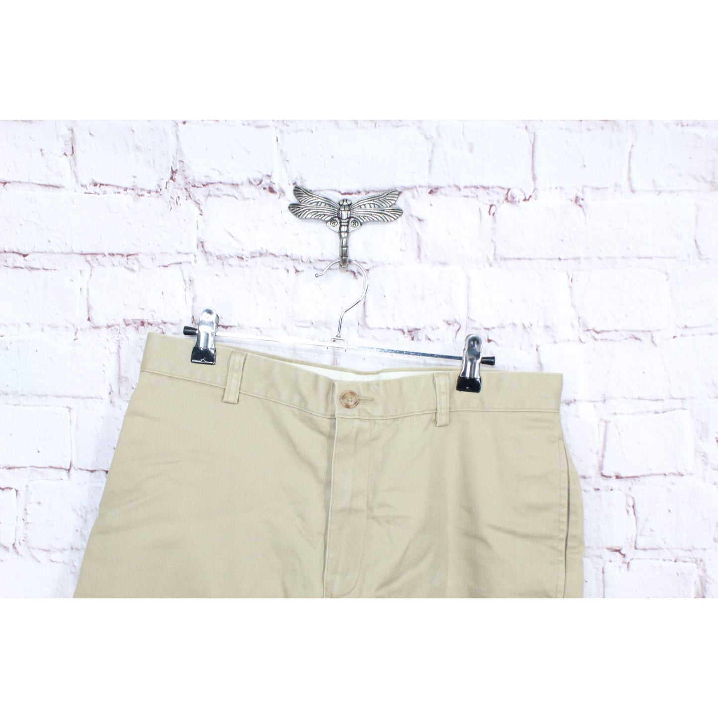 LL Bean Men's Double L Chino Shorts Classic Fit 8" Cotton Dark Khaki Size 31