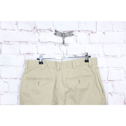 LL Bean Men's Double L Chino Shorts Classic Fit 8" Cotton Dark Khaki Size 31