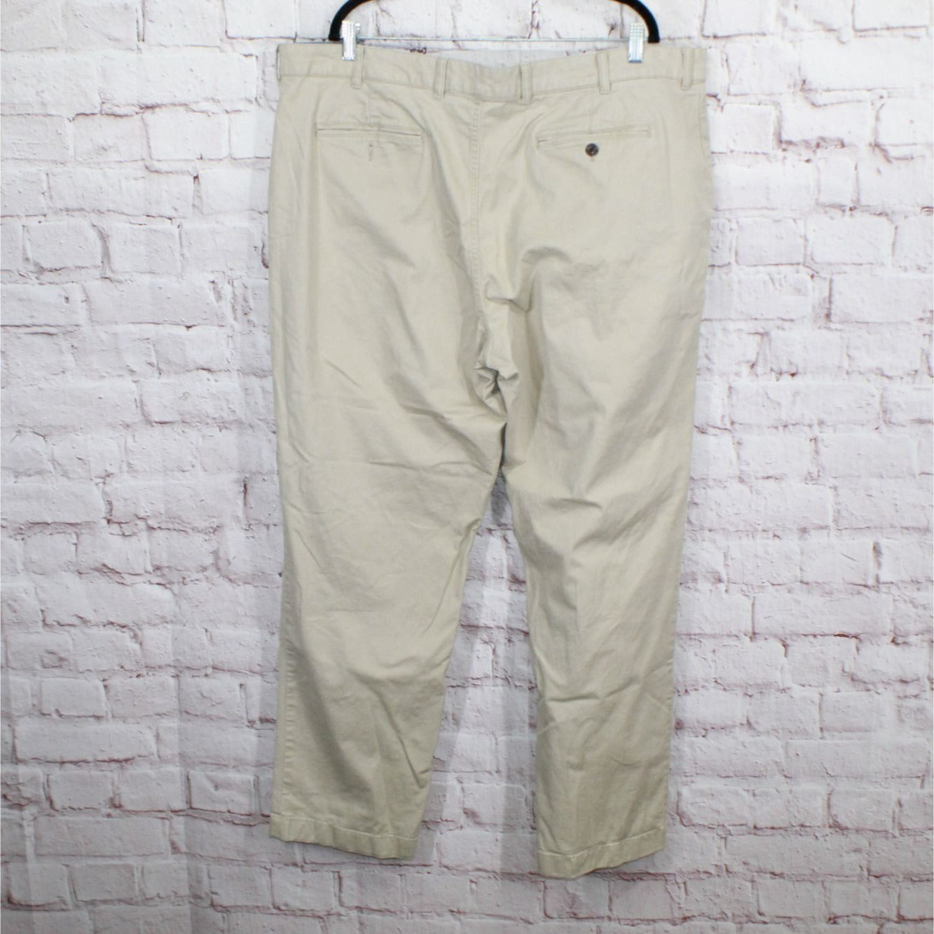 LL Bean Mens Lakewashed Stretch Khakis Standard Fit Straight Leg Khaki Waist 44W