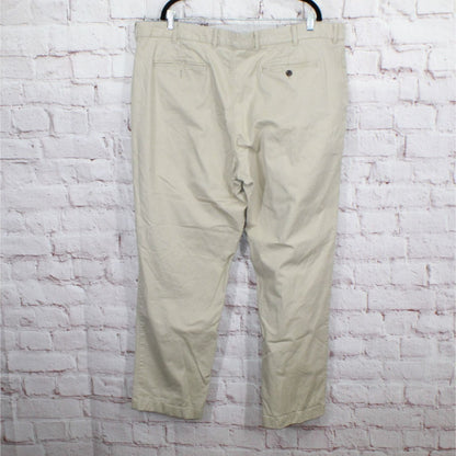 LL Bean Mens Lakewashed Stretch Khakis Standard Fit Straight Leg Khaki Waist 44W