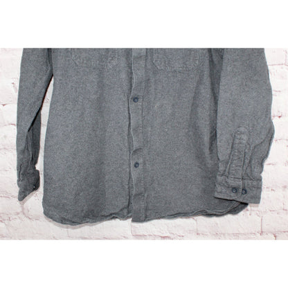 LL Bean Men's Chamois Shirt Traditional Fit Cotton Charcoal Gray Size L