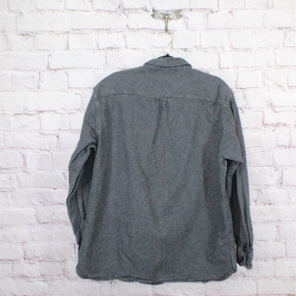 LL Bean Men's Chamois Shirt Traditional Fit Cotton Charcoal Gray Size L