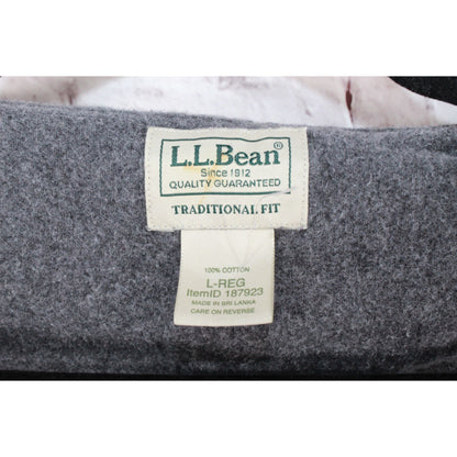 LL Bean Men's Chamois Shirt Traditional Fit Cotton Charcoal Gray Size L