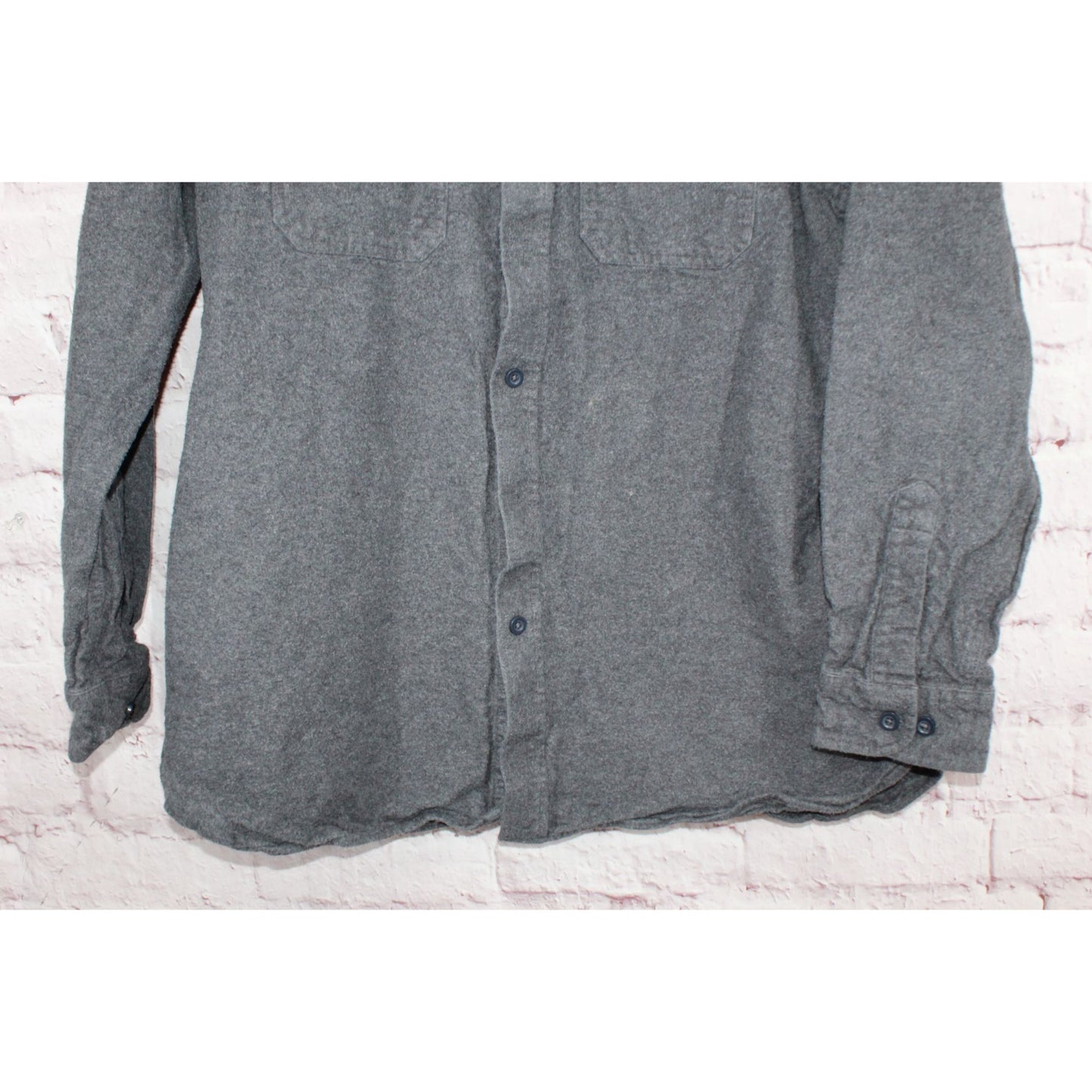 LL Bean Men's Chamois Shirt Traditional Fit Cotton Charcoal Gray Size L