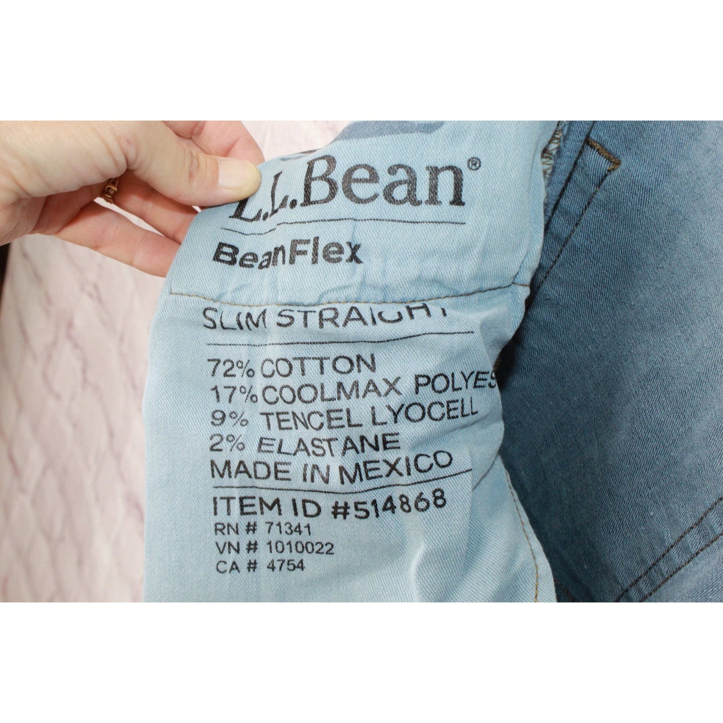 LL Bean Men's BeanFlex Jeans Slim Straight Leg Medium Wash Size 35x29