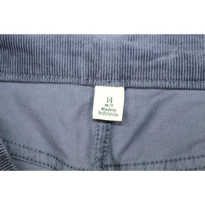 LL Bean Women's BeanFlex Five Pocket Corduroy Pants Mid Rise Gray 14 M/T