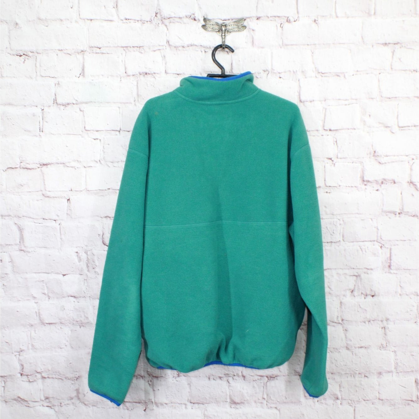 LL Bean Adults' Beans Classic Fleece Pullover Rustic Green Size Womens L Mens M