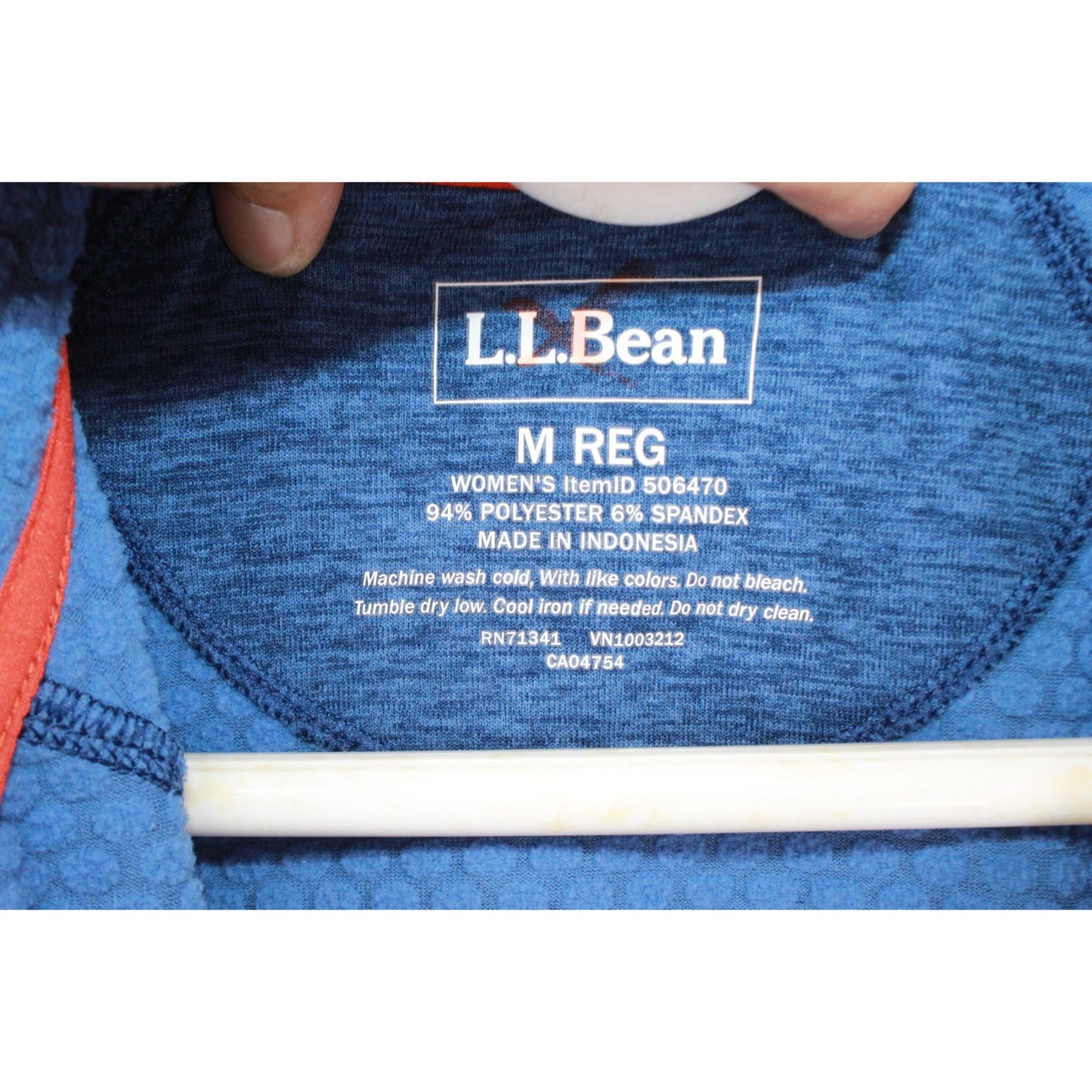 LL Bean Women's Adventure Grid Fleece Quarter Zip Pullover Collegiate Blue M