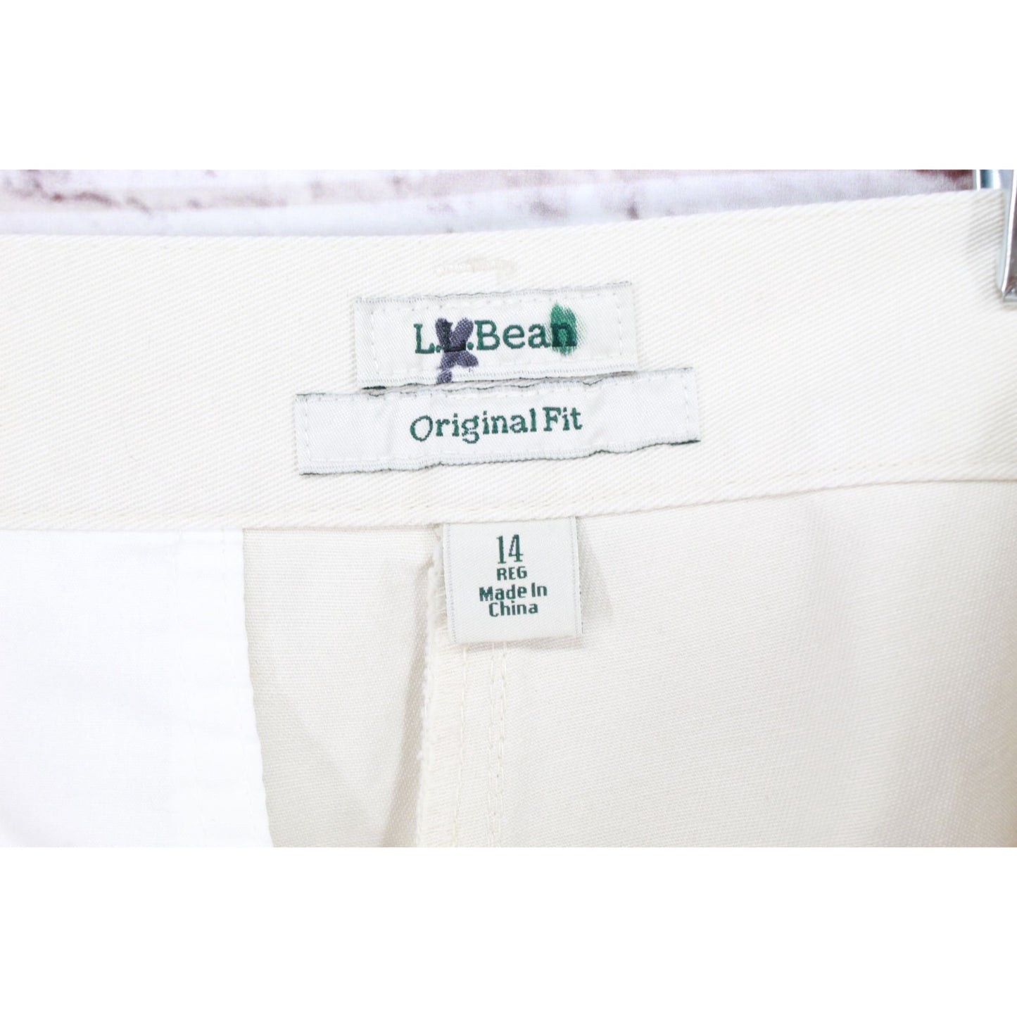 LL Bean Women's Wrinkle Free Bayside Pants Ultra High Rise Khaki Size 14