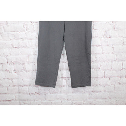 LL Bean Women's Perfect Fit Pants Straight Leg Crop Dark Gray Heather Size M