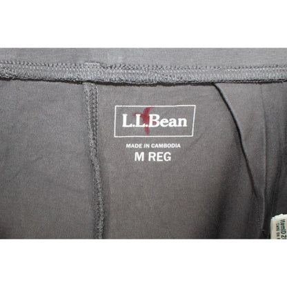 LL Bean Women's Perfect Fit Pants Straight Leg Crop Dark Gray Heather Size M