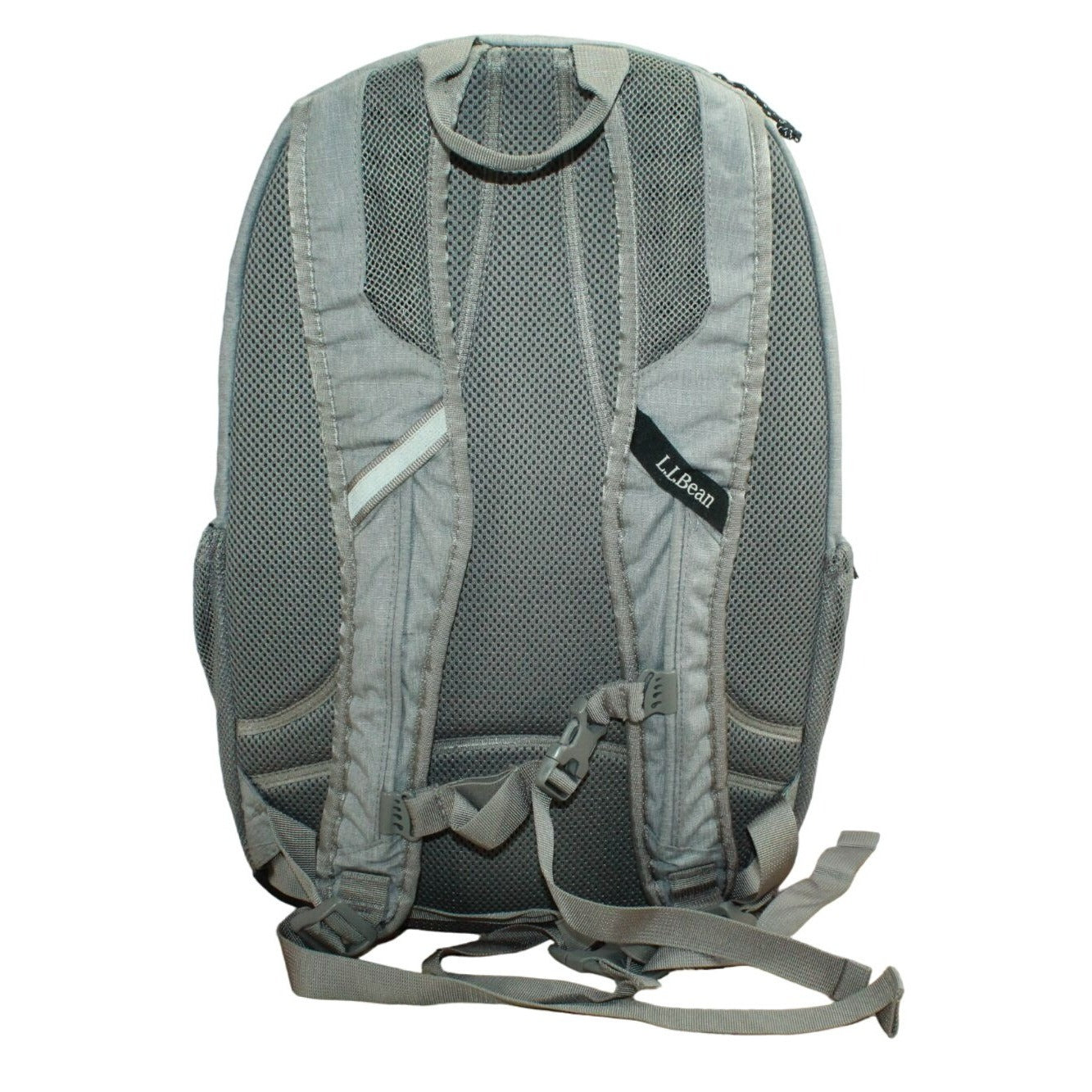 LL Bean Big Kids Gray Weatherproof Polyester Comfort Carry Laptop Pack 28L