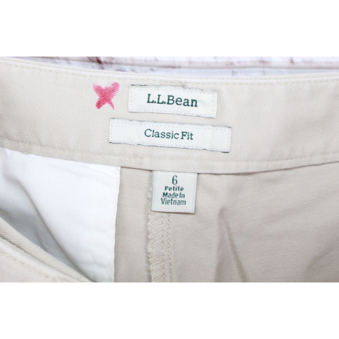 LL Bean Women's Wrinkle Free Bayside Pants High-Rise Hidden Comfort Waist 6 Pet