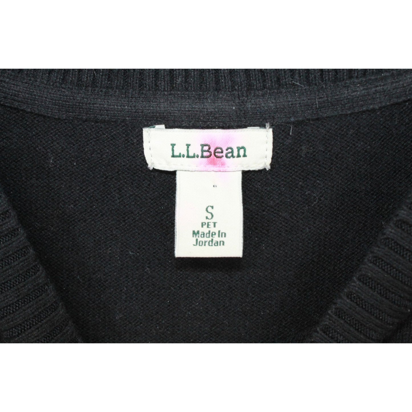 LL Bean Women's Cotton Cashmere Sweater Crewneck Classic Black Size S Pet