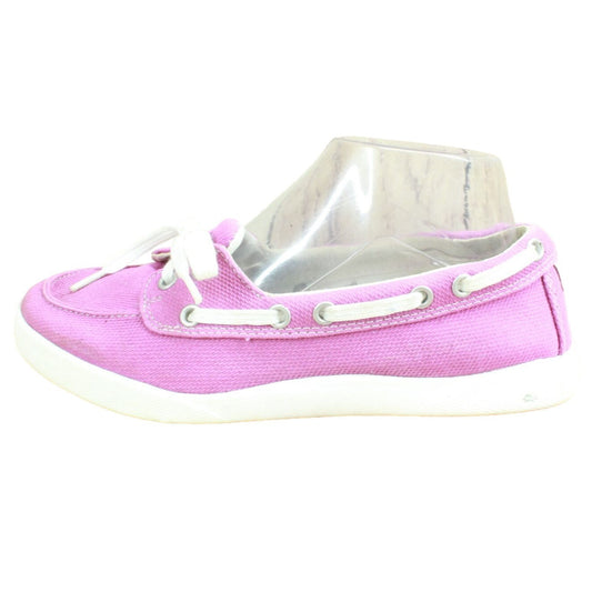 LL Bean Women's Fuchsia Campside Boat Loafer Shoes Size 7.5 M